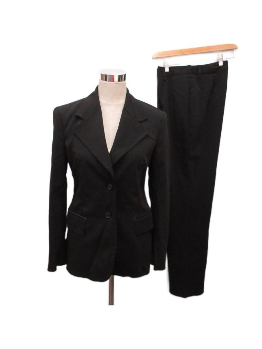 Prada Suit Tailored Jacket Pants Trousers Single M Black 42
